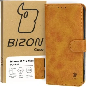 Kup Etui z klapką Bizon Case Pocket do Apple iPhone 15 Pro Max brązowe - BIZ3668 - {ean13} - Sklep Home Screen
