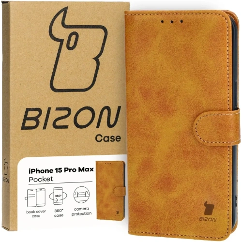 Kup Etui z klapką Bizon Case Pocket do Apple iPhone 15 Pro Max hnědé - BIZ3668 - {ean13} - Sklep Home Screen