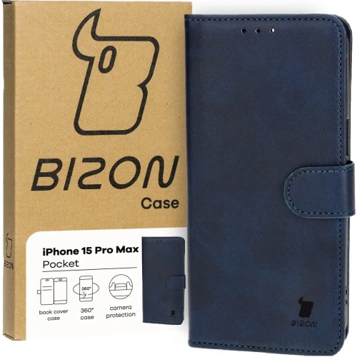 Kup Bizon Case Pocket Apple iPhone 15 Pro Max sötétkék - BIZ3669 - {ean13} - Sklep Home Screen