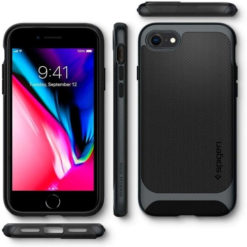 Kup Etui Spigen Neo Hybrid Apple iPhone SE 2022/SE 2020/8/7 2020 Metal Slate - SPN1055MTL - {ean13} - Sklep Home Screen