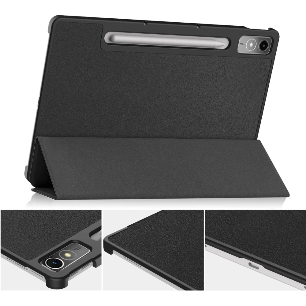 Etui Bizon Case Tab Croc do Lenovo Tab P12 12.7 TB 370 czarne