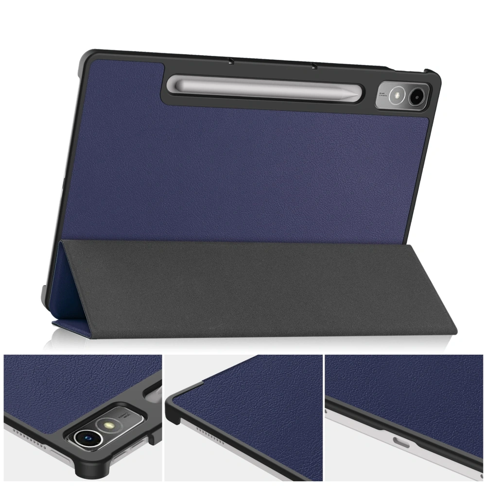 Etui Bizon Case Tab Croc do Lenovo Tab P12 12.7 TB 370 granatowe