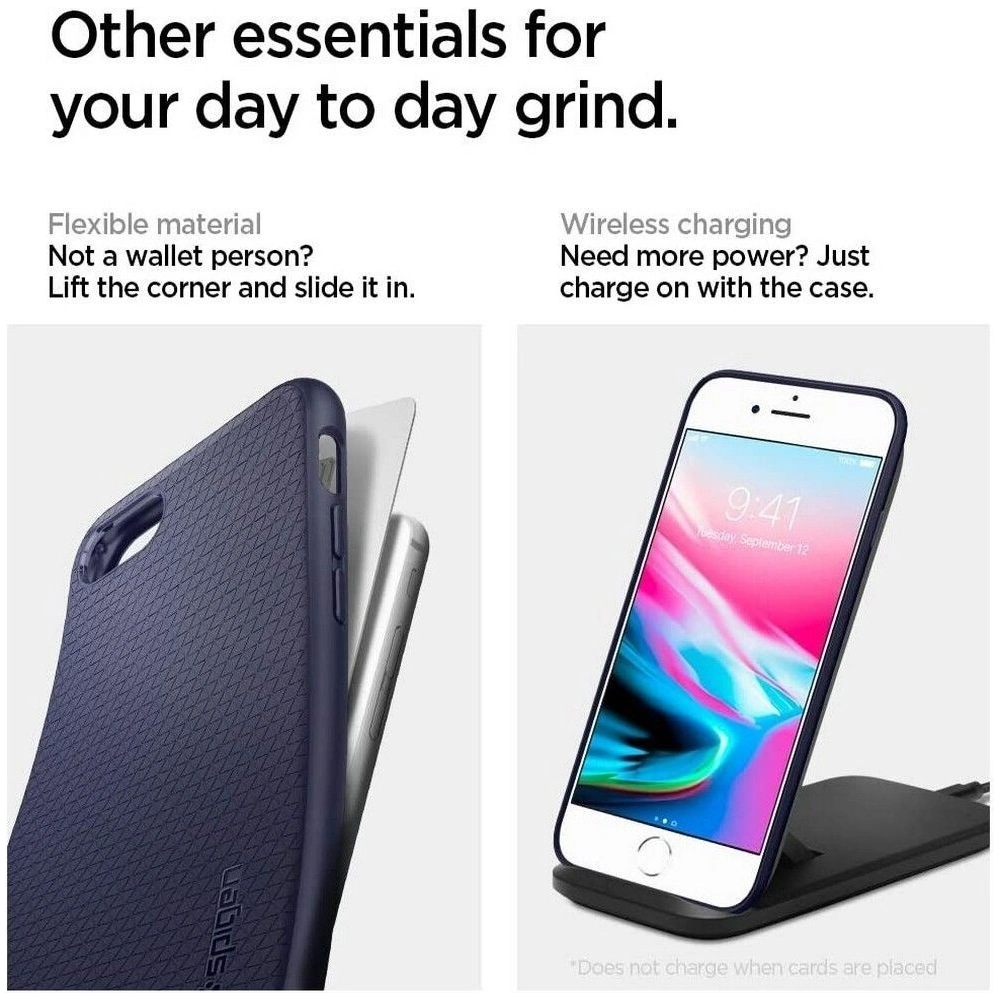 Etui Spigen Liquid Air Apple iPhone SE 2022/SE 2020/8/7 Midnight Blue