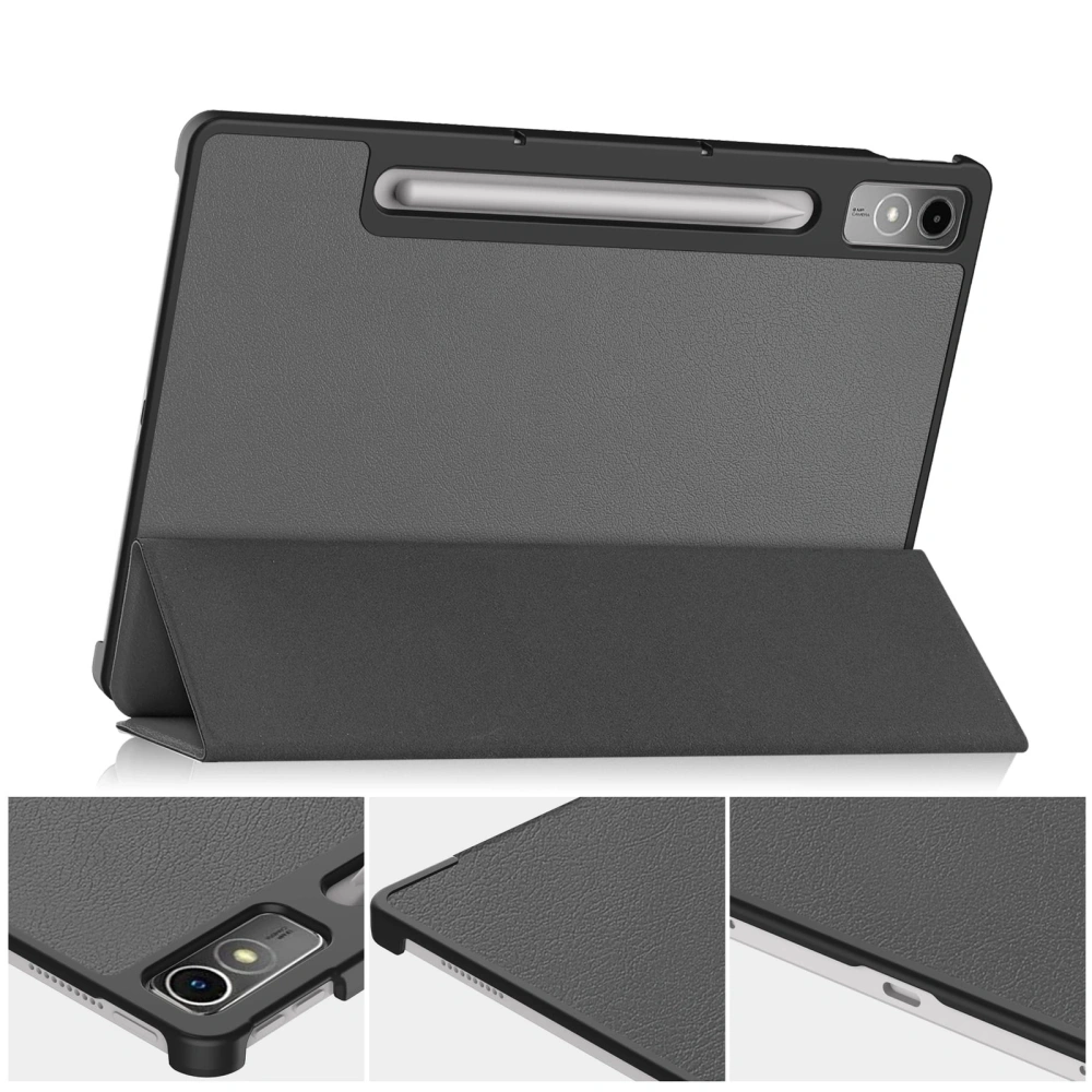 Etui Bizon Case Tab Croc do Lenovo Tab P12 12.7 TB 370 szare