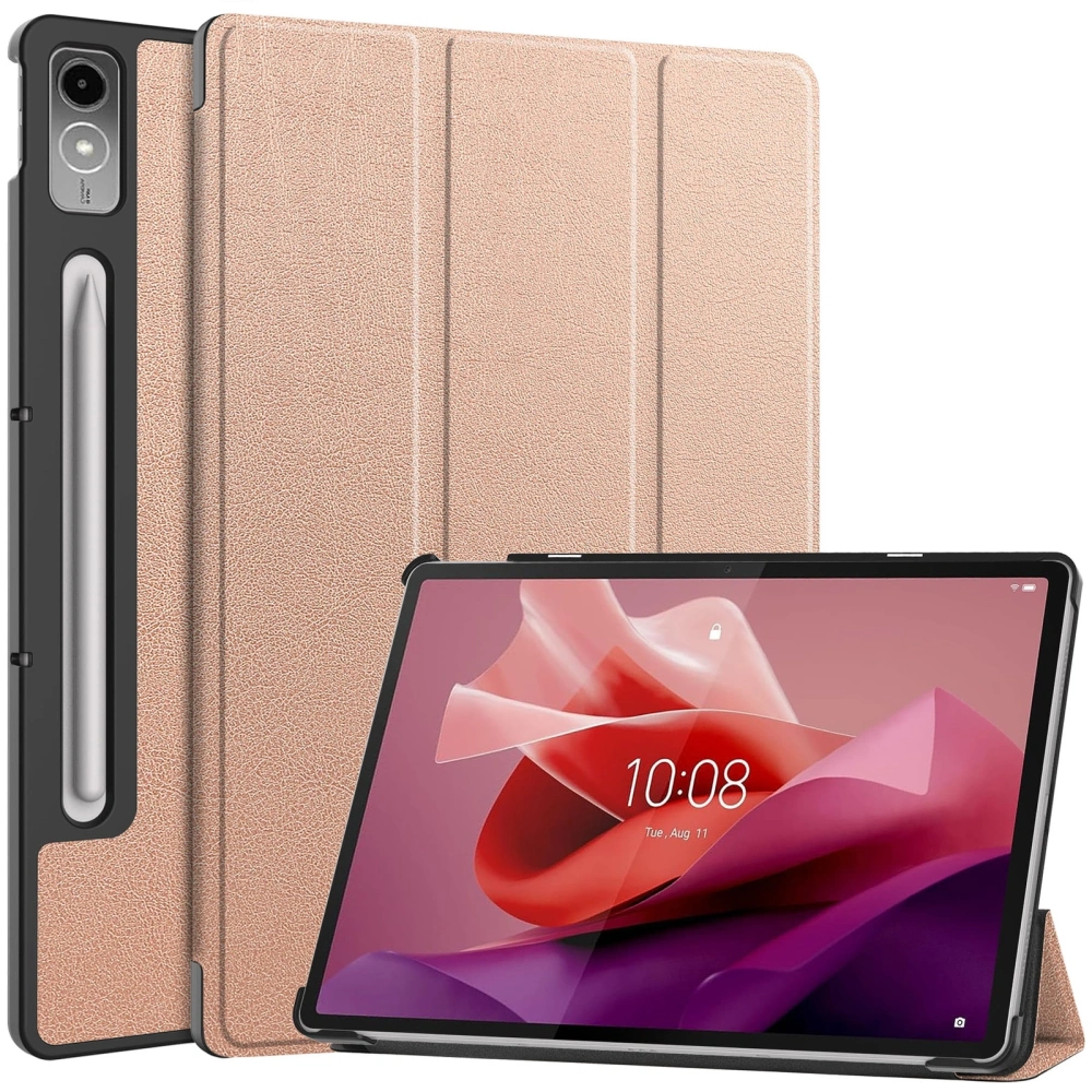 Etui Bizon Case Tab Croc do Lenovo Tab P12 12.7 TB 370 różowozłote