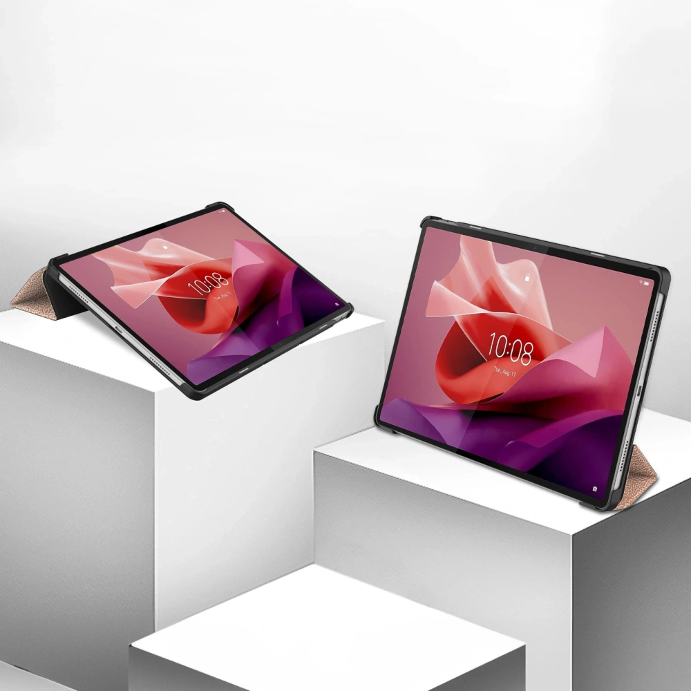 Etui Bizon Case Tab Croc do Lenovo Tab P12 12.7 TB 370 różowozłote