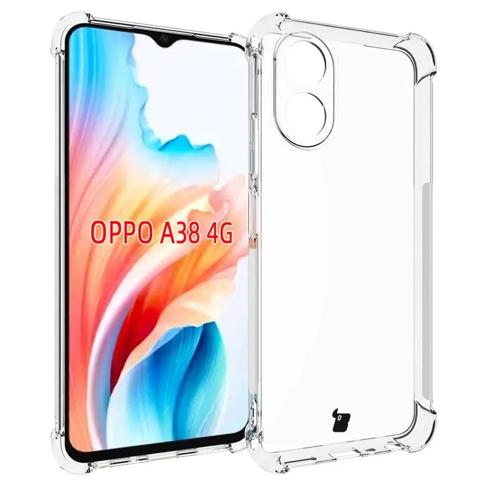 Etui + 2x szkło na ekran Bizon Case Clear Pack do Oppo A38 4G przezroczyste