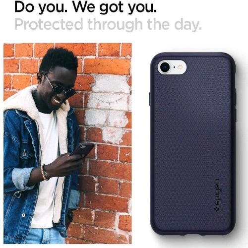 Kup Etui Spigen Liquid Air Apple iPhone SE 2022/SE 2020/8/7 Éjféli Kék - SPN1056BLU - {ean13} - Sklep Home Screen