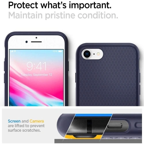 Kup Etui Spigen Liquid Air Apple iPhone SE 2022/SE 2020/8/7 Éjféli Kék - SPN1056BLU - {ean13} - Sklep Home Screen