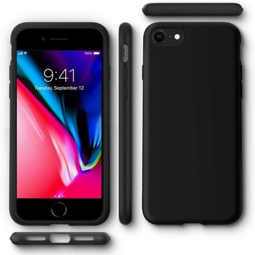 Kup Etui Spigen Liquid Crystal Apple iPhone SE 2022/SE 2020/8/7 Matt Fekete - SPN1057BLK - {ean13} - Sklep Home Screen