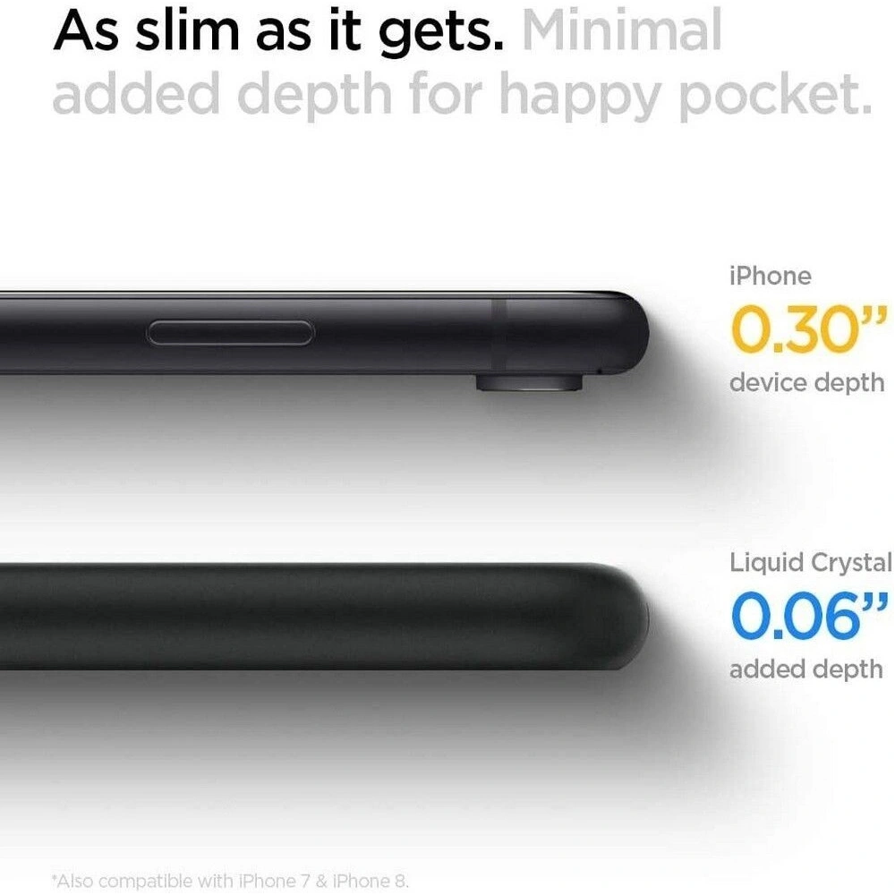 Etui Spigen Liquid Crystal Apple iPhone SE 2022/SE 2020/8/7 Matte Black