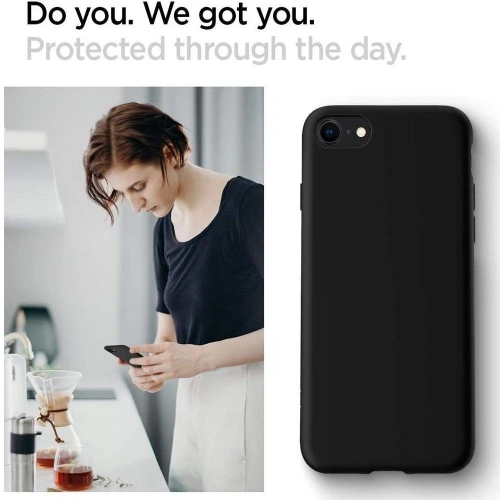 Kup Spigen Apple Tasche Liquid Crystal iPhone SE 2022/SE 2020/8/7 Mattschwarz - SPN1057BLK - {ean13} - Sklep Home Screen