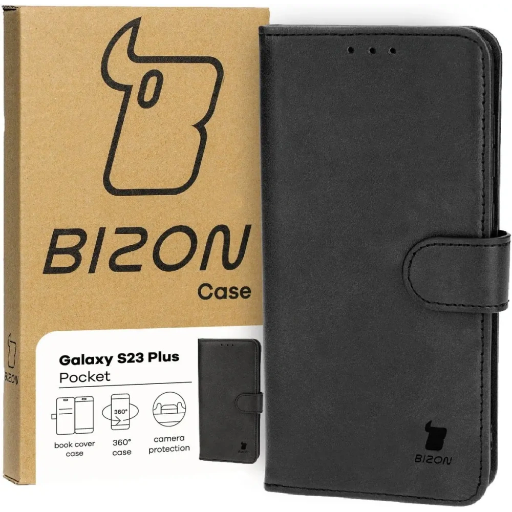 Etui z klapką Bizon Case Pocket do Samsung Galaxy S23 Plus czarne