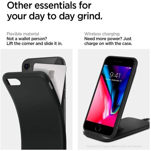 Kup Spigen Apple Tasche Liquid Crystal iPhone SE 2022/SE 2020/8/7 Mattschwarz - SPN1057BLK - {ean13} - Sklep Home Screen