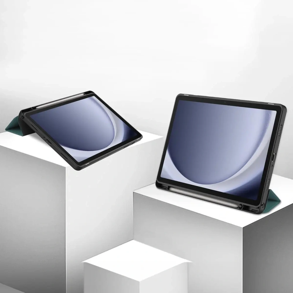 Etui Bizon Case Tab Lizard do Samsung Galaxy Tab A9 Plus ciemnozielone