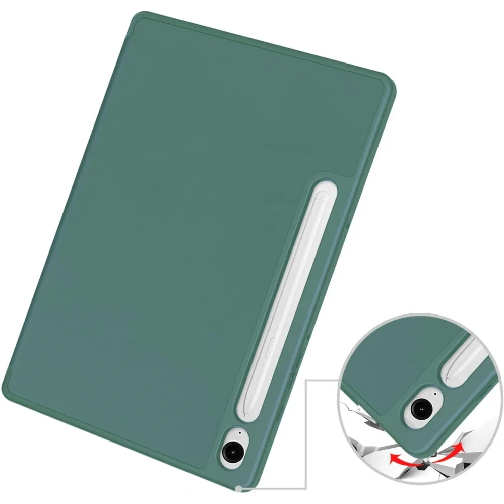 Etui Bizon Case Tab Lizard do Samsung Galaxy Tab S9 / S9 FE ciemnozielone