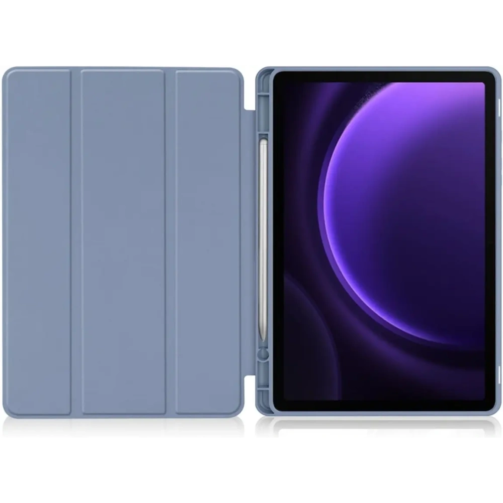 Etui Bizon Case Tab Lizard do Samsung Galaxy Tab S9 / S9 FE lawendowe