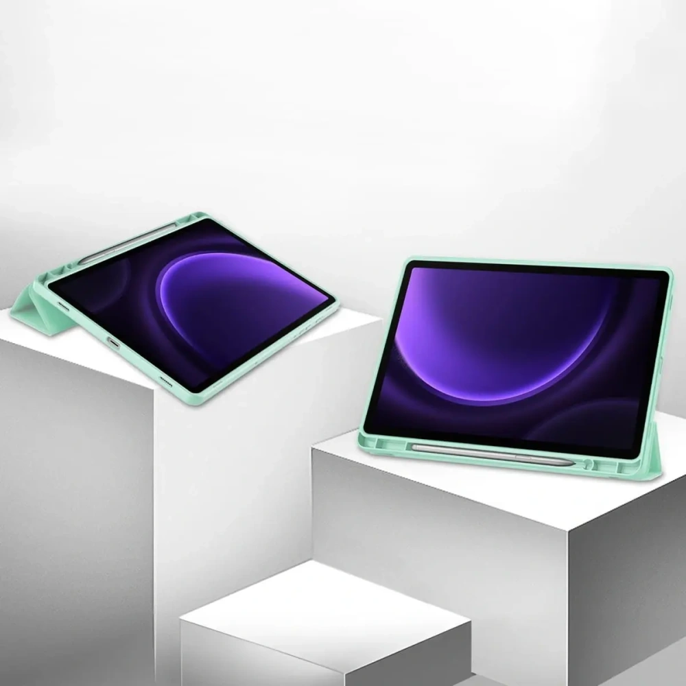 Etui Bizon Case Tab Lizard do Samsung Galaxy Tab S9 / S9 FE miętowe