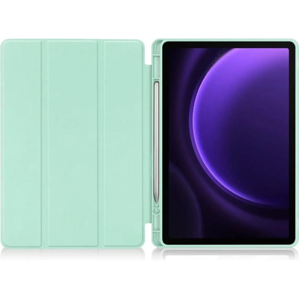 Etui Bizon Case Tab Lizard do Samsung Galaxy Tab S9 / S9 FE miętowe