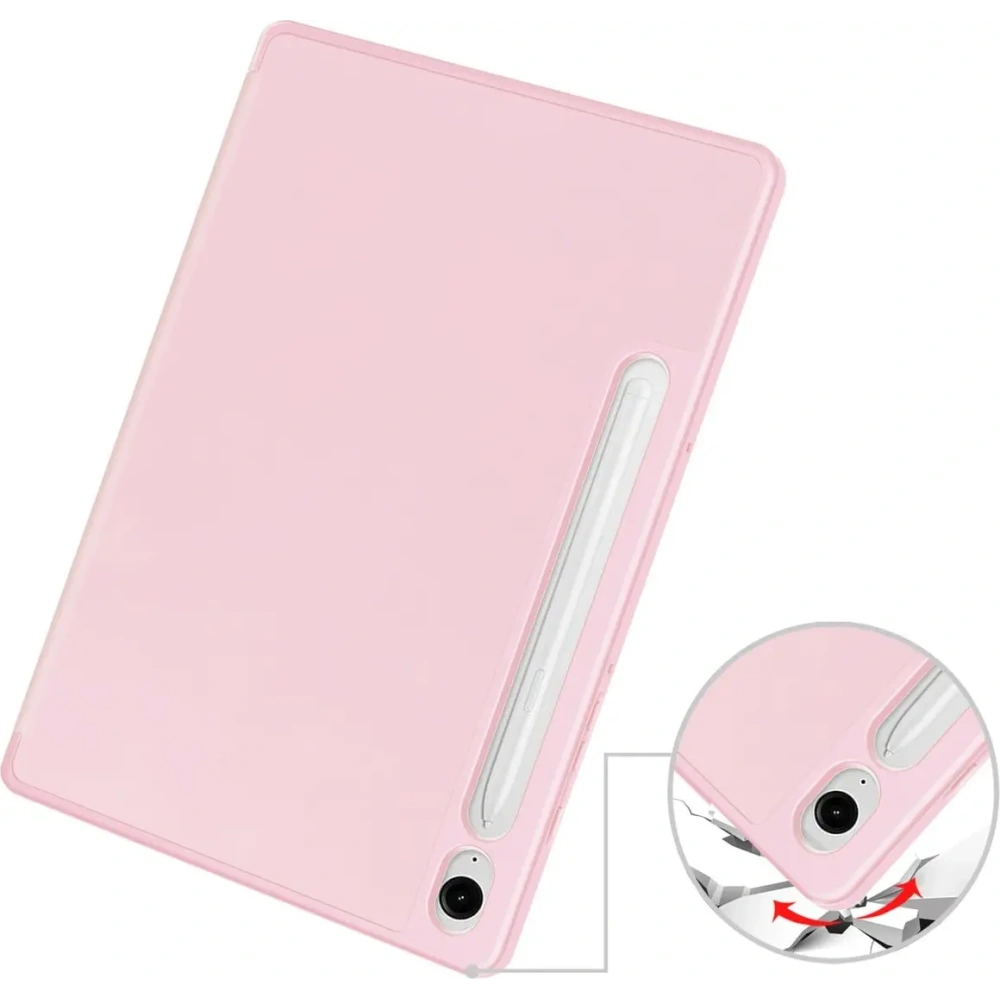 Etui Bizon Case Tab Lizard do Samsung Galaxy Tab S9 / S9 FE różowe