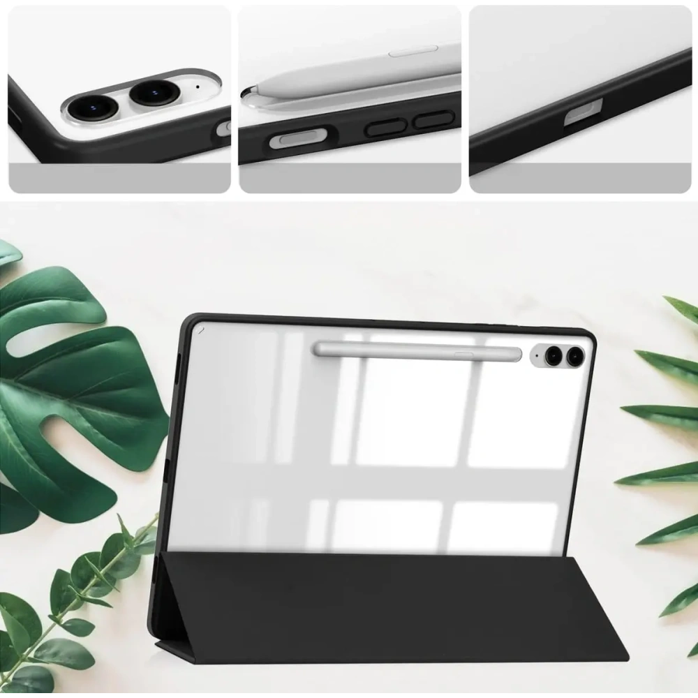 Etui Bizon Case Tab Clear Matt do Samsung Galaxy Tab S9 FE Plus czarne