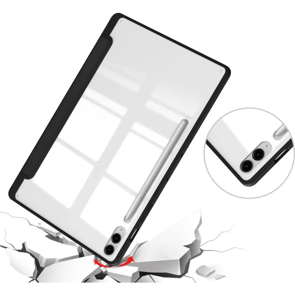 Etui Bizon Case Tab Clear Matt do Samsung Galaxy Tab S9 FE Plus czarne