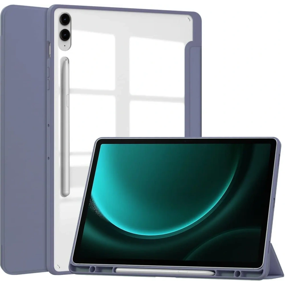 Etui Bizon Case Tab Clear Matt do Samsung Galaxy Tab S9 FE Plus lawendowe