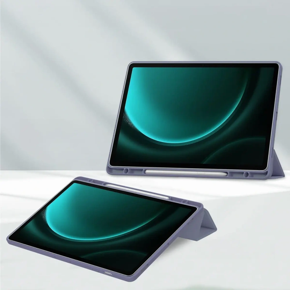 Etui Bizon Case Tab Clear Matt do Samsung Galaxy Tab S9 FE Plus lawendowe