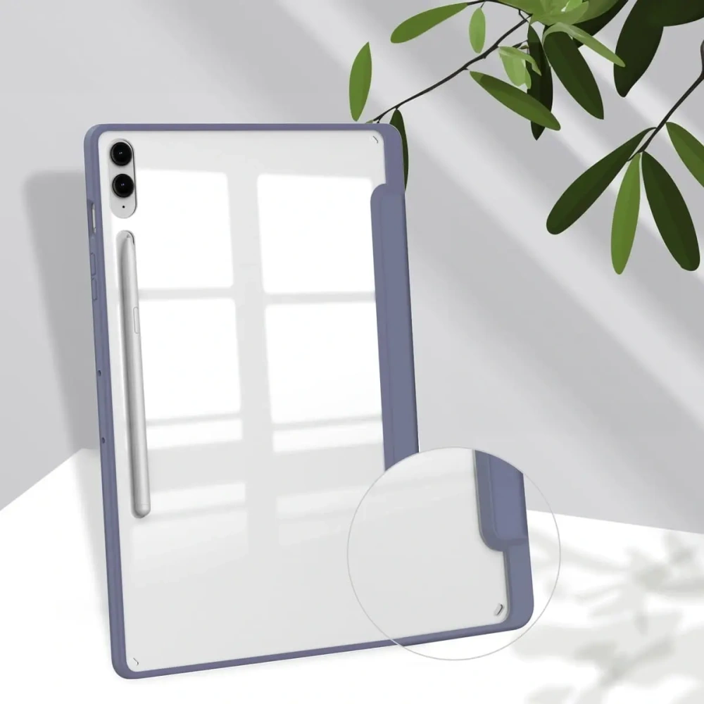 Etui Bizon Case Tab Clear Matt do Samsung Galaxy Tab S9 FE Plus lawendowe