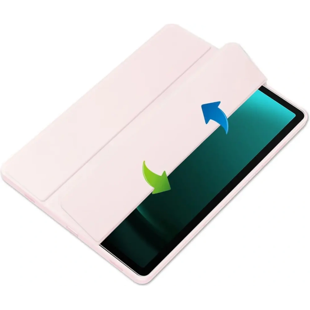 Etui Bizon Case Tab Clear Matt do Samsung Galaxy Tab S9 FE Plus jasnoróżowe