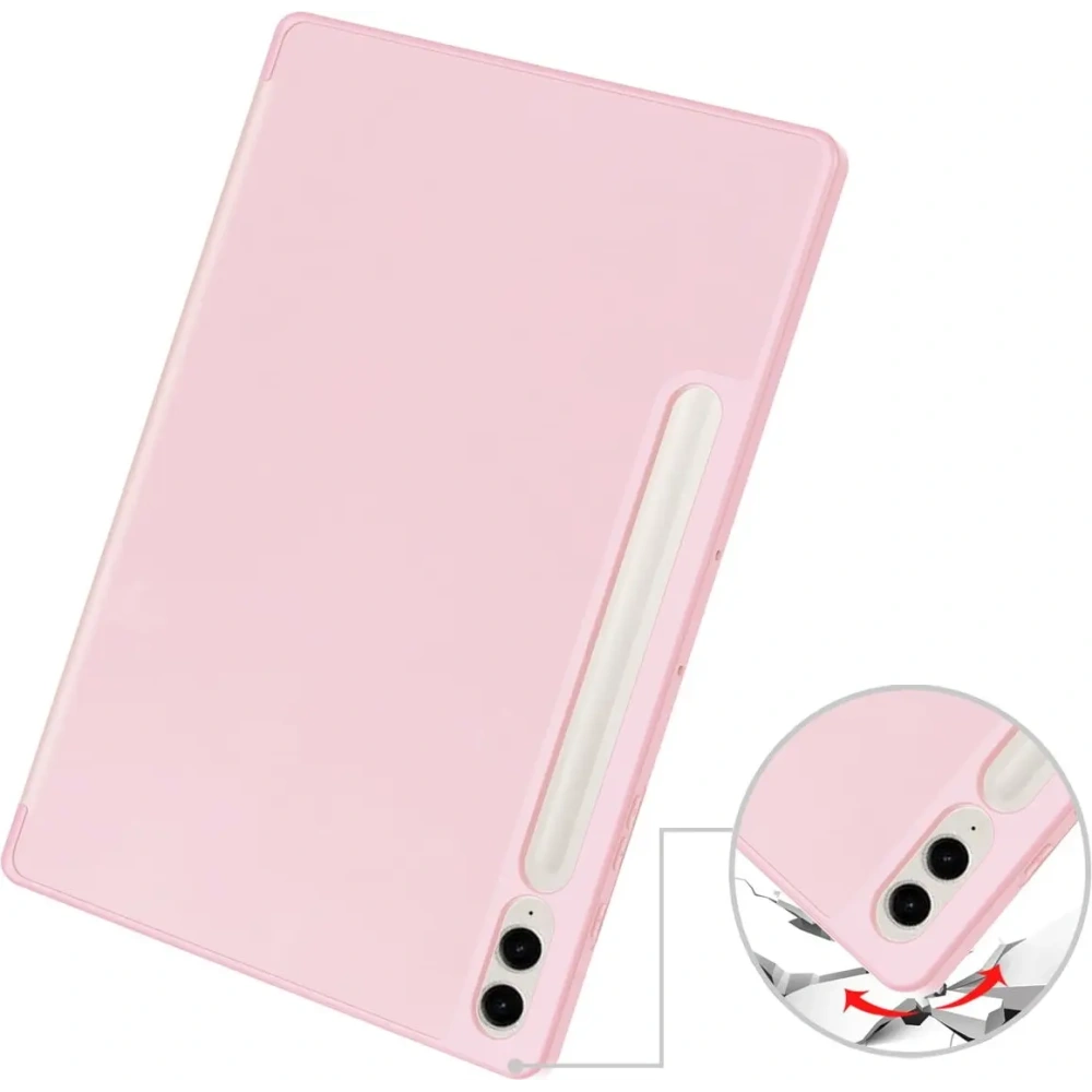 Etui Bizon Case Tab Lizard do Samsung Galaxy Tab S9 FE Plus różowe