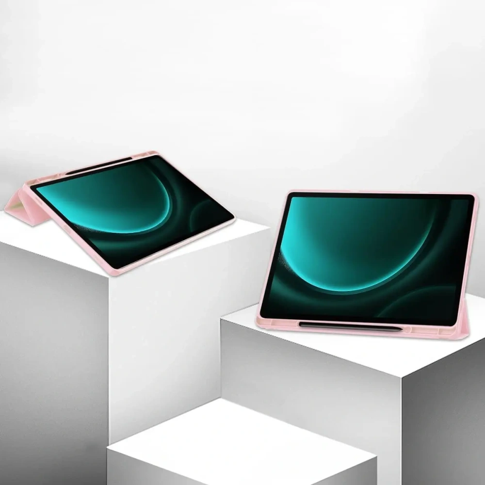 Etui Bizon Case Tab Lizard do Samsung Galaxy Tab S9 FE Plus różowe