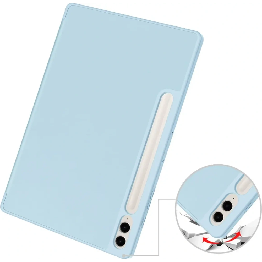 Etui Bizon Case Tab Lizard do Samsung Galaxy Tab S9 FE Plus błękitne