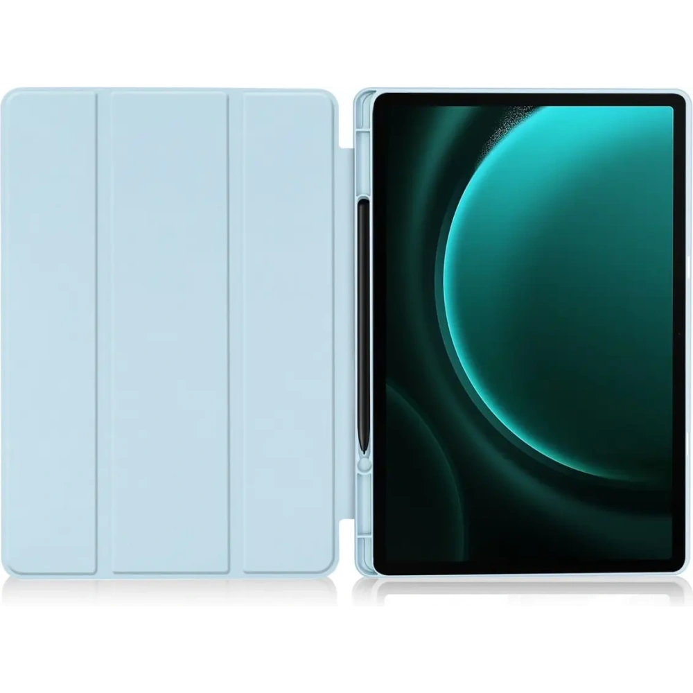 Etui Bizon Case Tab Lizard do Samsung Galaxy Tab S9 FE Plus błękitne