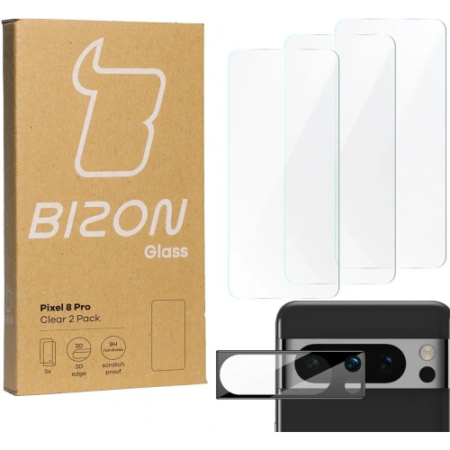Kup BIZON Clear 3x sticlă de ecran + sticlă pentru cameră Pixel 8 Pro - BIZ3711 - {ean13} - Sklep Home Screen