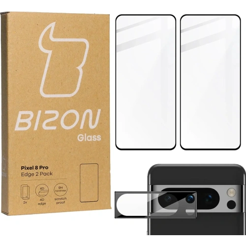 Kup 2x Szkło na ekran + szkło na aparat BIZON Edge do Pixel 8 Pro - BIZ3712 - {ean13} - Sklep Home Screen