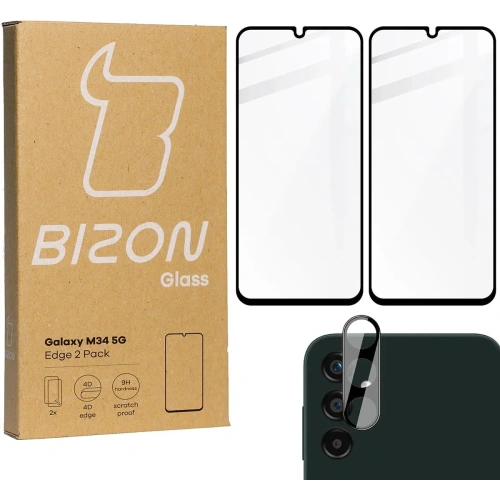 Kup BIZON Edge 2x sticlă de ecran + sticlă de cameră Samsung Galaxy M34 5G - BIZ3714 - {ean13} - Sklep Home Screen