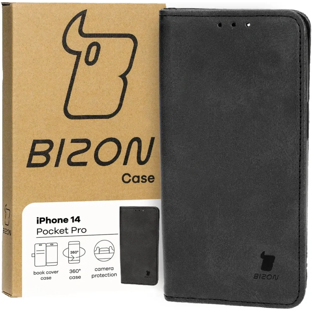 Etui z klapką Bizon Case Pocket Pro do Apple iPhone 14 czarne
