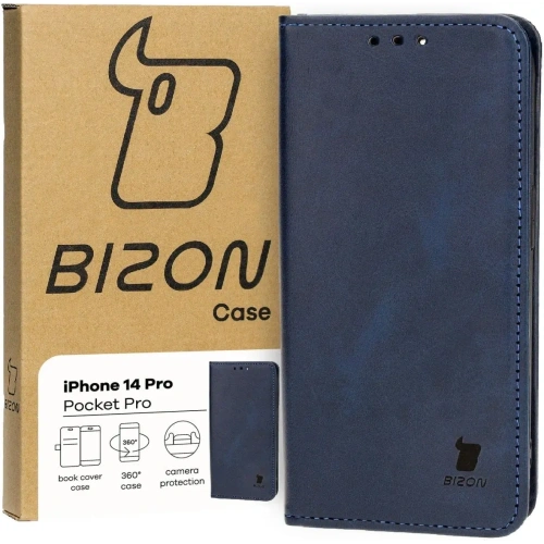 Kup Etui z klapką Bizon Case Pocket Pro do Apple iPhone 14 Pro granatowe - BIZ3721 - {ean13} - Sklep Home Screen