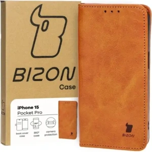 Kup Etui z klapką Bizon Case Pocket Pro do Apple iPhone 15 brązowe - BIZ3722 - {ean13} - Sklep Home Screen