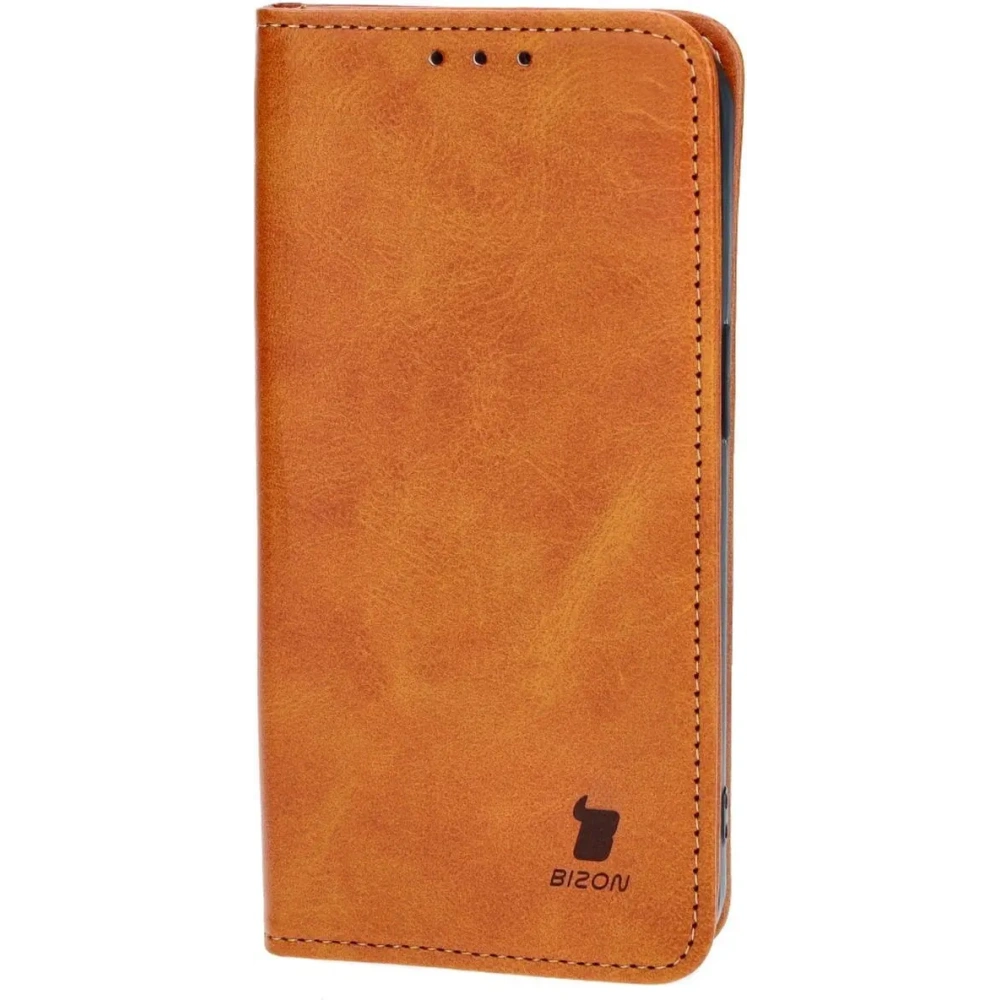 Etui z klapką Bizon Case Pocket Pro do Apple iPhone 15 brązowe