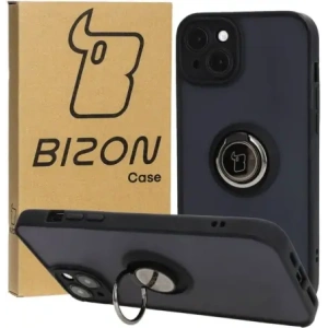 Kup Etui s úchytem na prst Bizon Case Hybrid Ring pro Apple iPhone 15 Plus kouřové s černým rámečkem - BIZ3724 - {ean13} - Sklep Home Screen