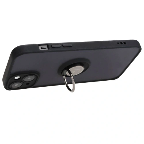 Kup Etui s úchytem na prst Bizon Case Hybrid Ring pro Apple iPhone 15 Plus kouřové s černým rámečkem - BIZ3724 - {ean13} - Sklep Home Screen