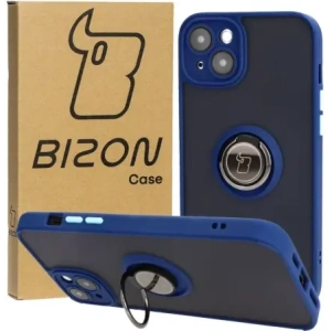 Kup Etui s úchopem na prst Bizon Case Hybrid Ring pro Apple iPhone 15 Plus kouřové s modrým rámem - BIZ3725 - {ean13} - Sklep Home Screen