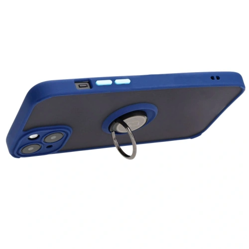 Kup Bizon Case Hybrid Ring Apple iPhone 15 Plus füstös színben, tengerészkék kerettel - BIZ3725 - {ean13} - Sklep Home Screen