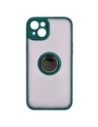 Kup Etui s úchytem na prst Bizon Case Hybrid Ring pro Apple iPhone 15 Plus kouřové s tmavě zeleným rámem - BIZ3726 - {ean13} - Sklep Home Screen