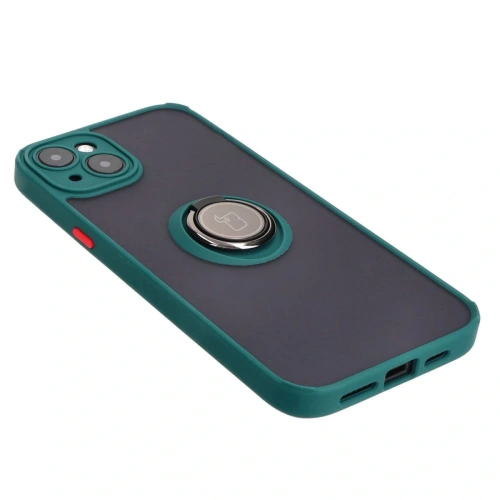 Kup Bizon Case Hybrid Ring Apple iPhone 15 Plus füstös sötétzöld kerettel - BIZ3726 - {ean13} - Sklep Home Screen