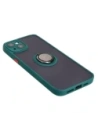 Kup Etui s úchytem na prst Bizon Case Hybrid Ring pro Apple iPhone 15 Plus kouřové s tmavě zeleným rámem - BIZ3726 - {ean13} - Sklep Home Screen