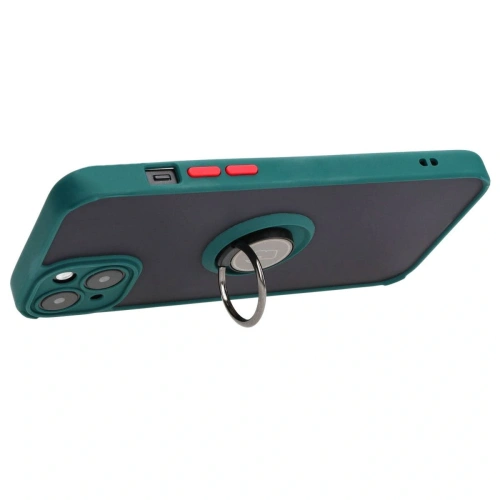 Kup Bizon Case Hybrid Ring Apple iPhone 15 Plus füstös sötétzöld kerettel - BIZ3726 - {ean13} - Sklep Home Screen