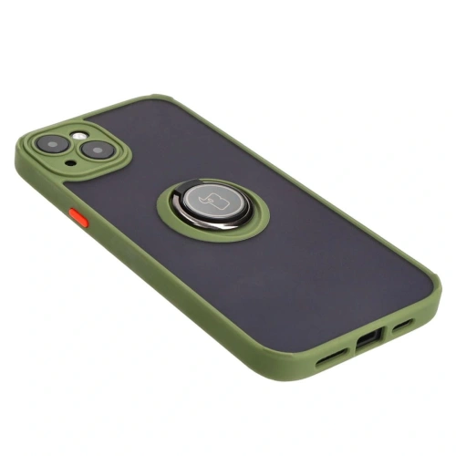 Kup Bizon Case Hybrid Ring Apple iPhone 15 Plus füstös zöld kerettel - BIZ3727 - {ean13} - Sklep Home Screen
